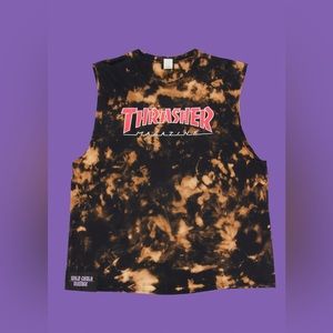 Thrasher bleach dyed tank